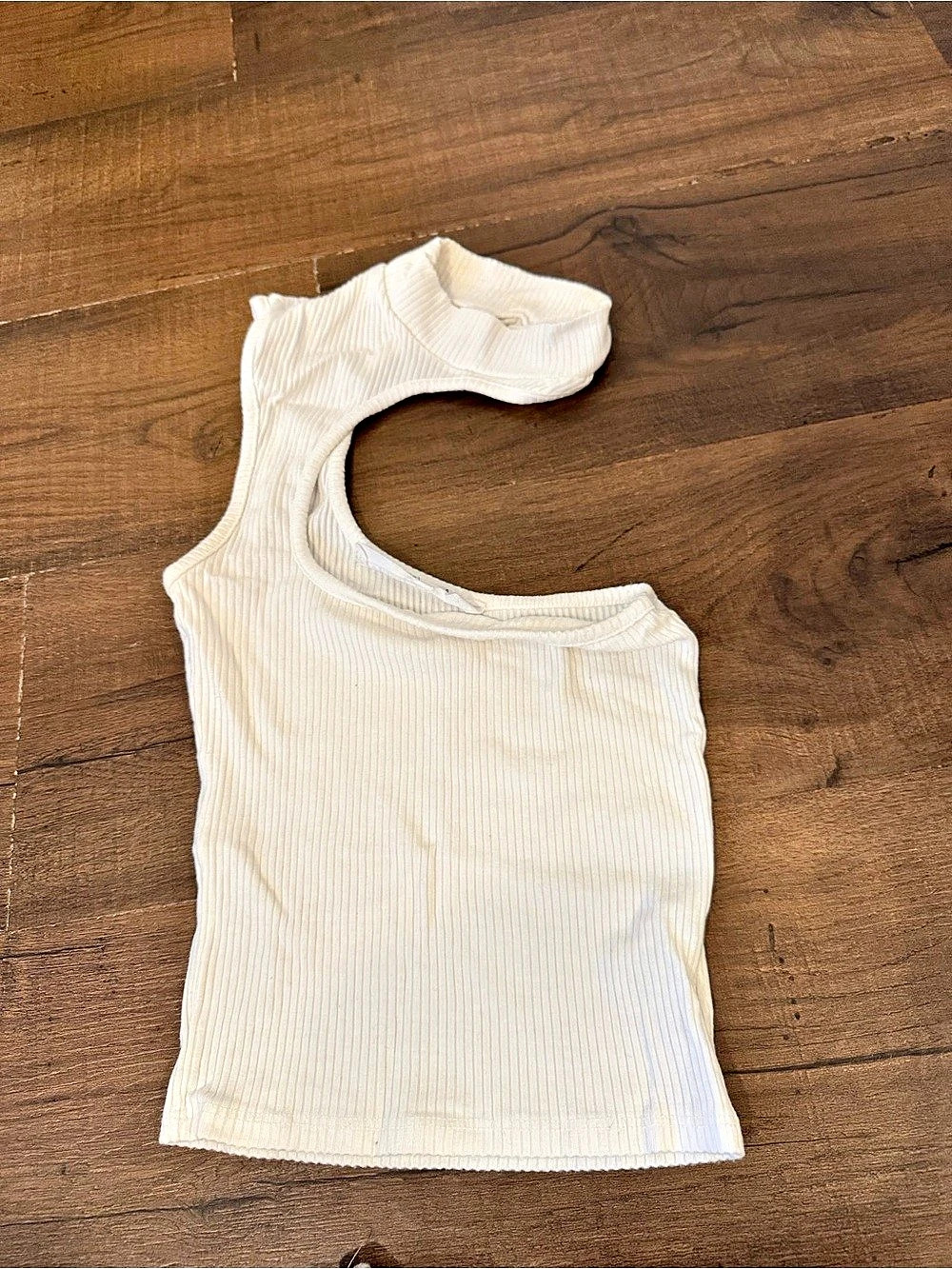 LF Ribbed Tank Top in White Size Small
